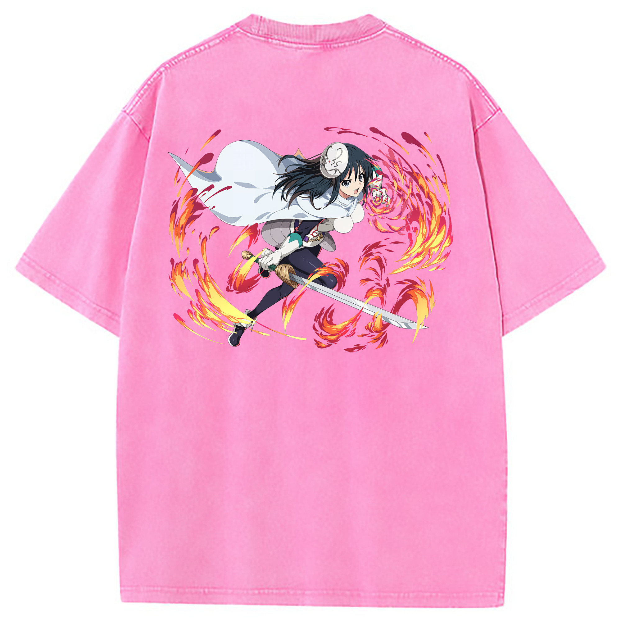 （画像用） 転スラ Regarding Reincarnated to Slime 綿100% ヴィンテージ風 半袖Tシャツ（背面プリント）